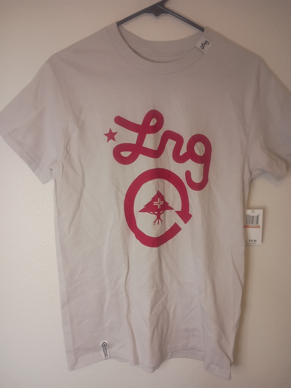 Lifted Reseach Group Mens LRG Cycle Logo White & Red Shirt NWT Small